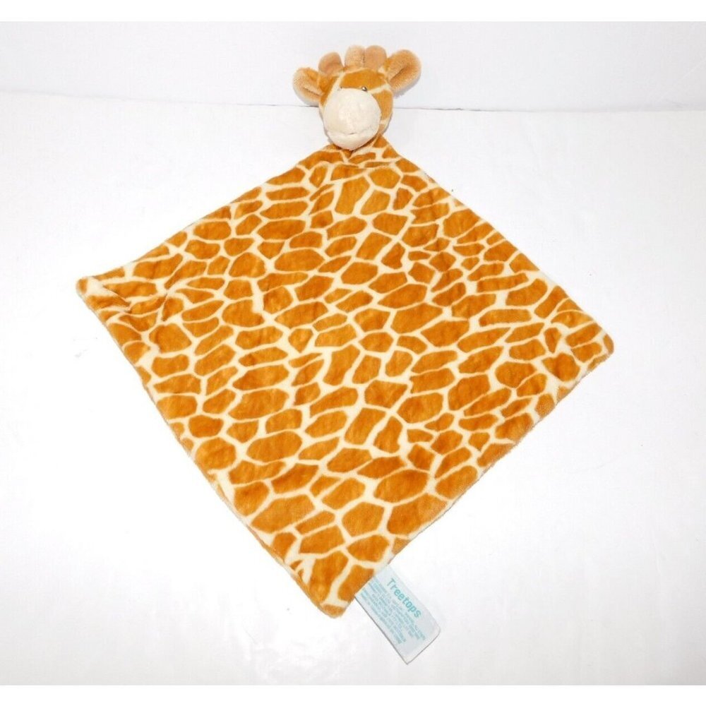 Russ Giraffe TREETOPS Security Blanket Brown Yellow Plush Baby Lovey Nunu
